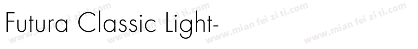 Futura Classic Light字体转换